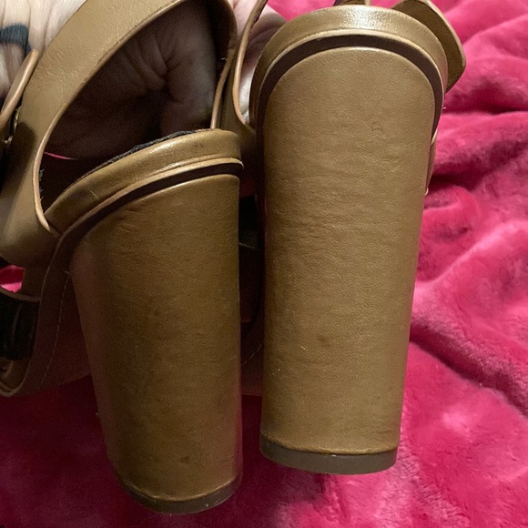 Sam Edelman Yelena chunk heel metallic detail sandals size 9.5 - Picture 12 of 16